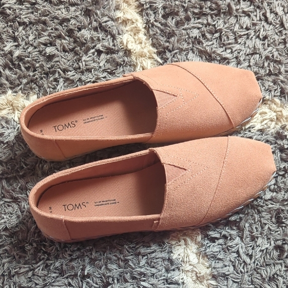 TOMS Women's Alpargata Leather Wrap Loafer Flat Pink Size Women's 9 - Picture 2 of 9